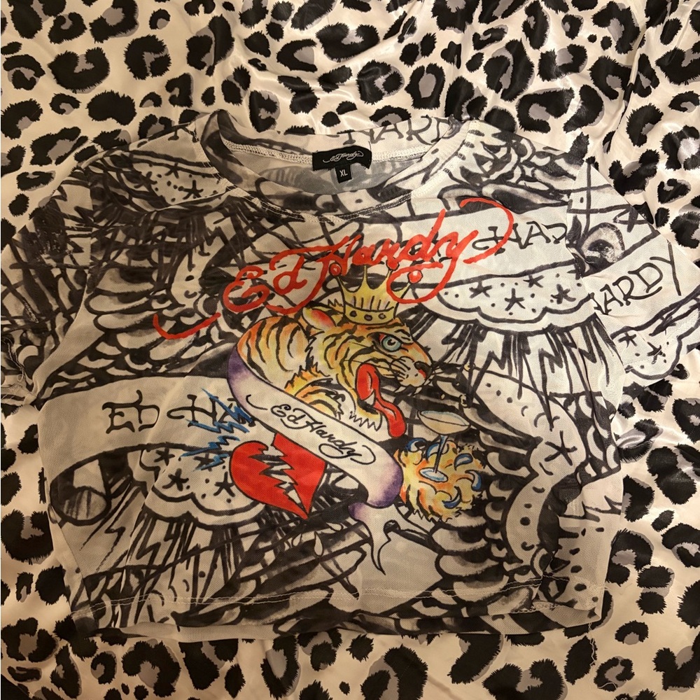 Ed Hardy Mesh Top with skirt